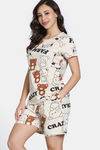 Zivame Knit Cotton Short Set - Whitecap Grey — thumbnail 3